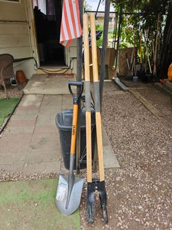 Post hole digger and shovel
