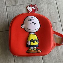 NWT. Peanuts Charlie Brown insulated lunch pail backpack