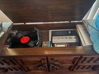 Antique record player and stereo unit