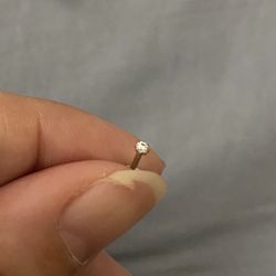 Real Silver Zircon Diamond Nose Pin