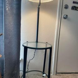 Side Table With Lamp Shade