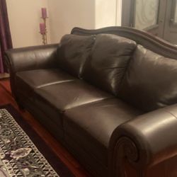 Italian Leather Couch 