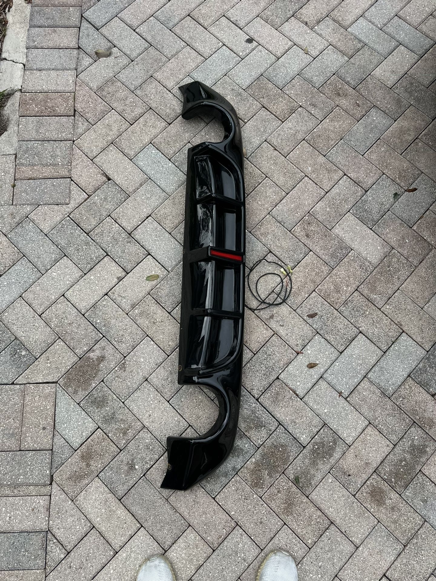 INFINITI Q60 Rear Diffuser W/ LED Brake Light Gloss Black