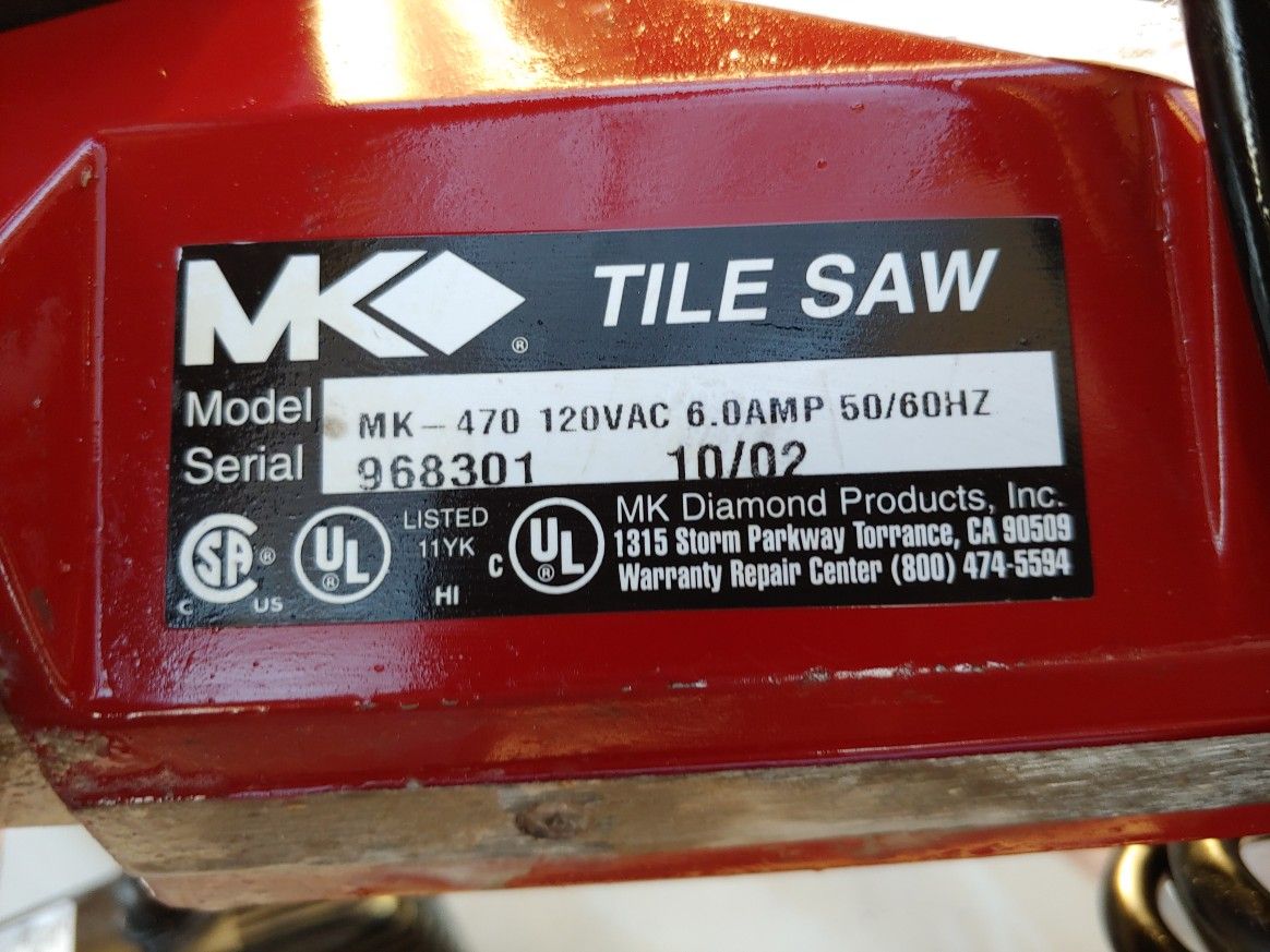 MK 470 Tile Saw 7" Blade for Sale in Cleveland, TN OfferUp