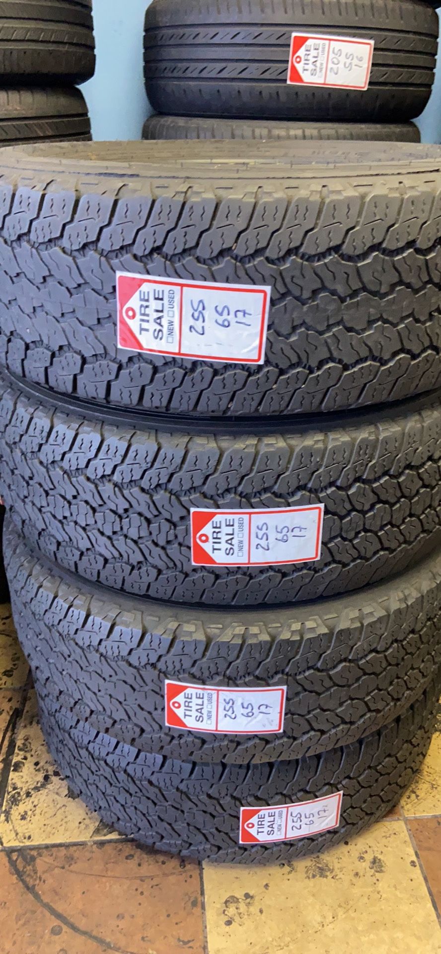 255 65 R17 Goodyear Wrangler All Terrain Used Tires For Sale In Houston 