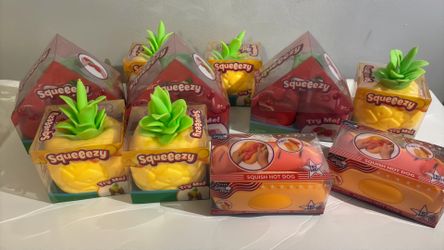 Squeezys $15 EACH (hot dogs, ice creams, pineapples and more)