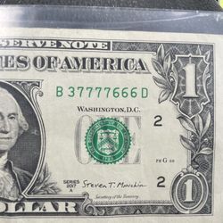Trinity Fancy serial 1$ Bank note #(see Photo)