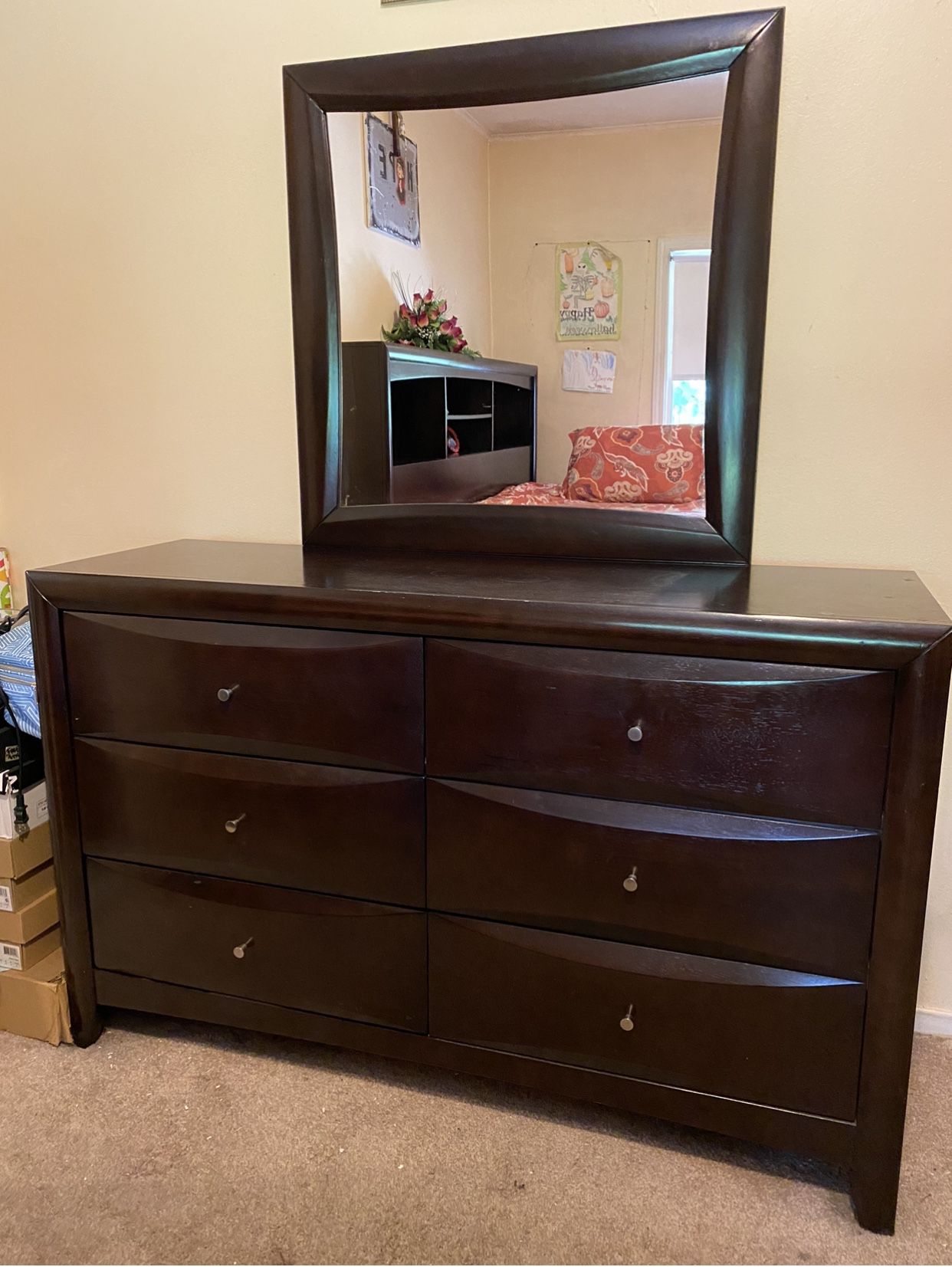 Free Mirrored Dresser + Tall Dresser