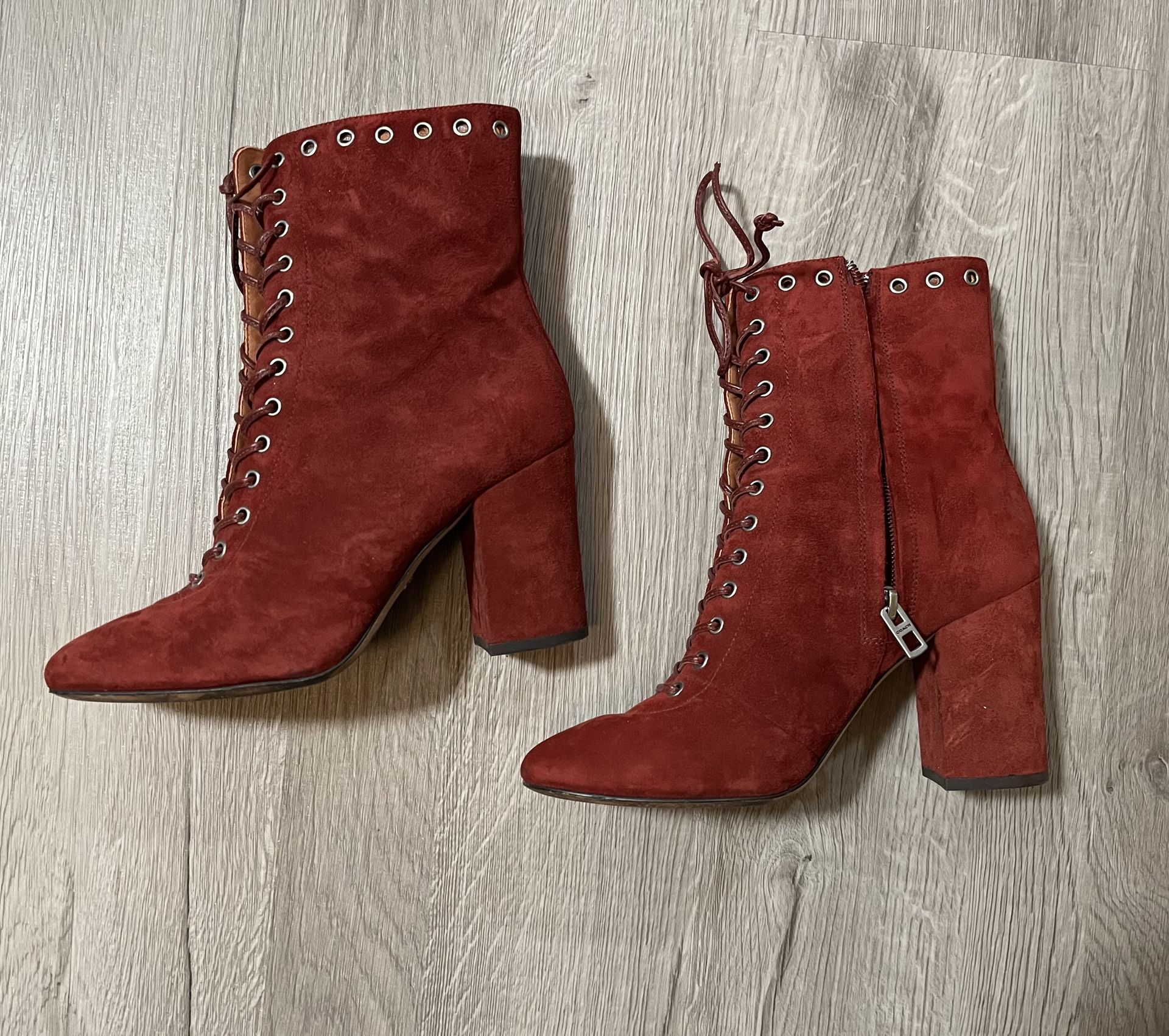 Coach Burgundy Suede Boots