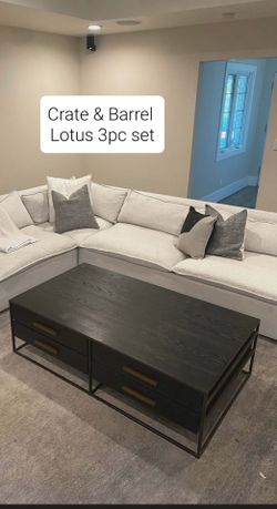 Crate & Barrell Lotus Cloud Couch Sectional Sofa