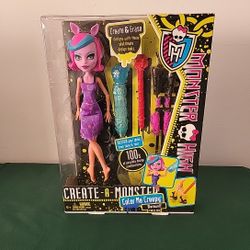 NIB NRFB Monster High Create A Monster Color Me Creepy Werewolf  Doll.