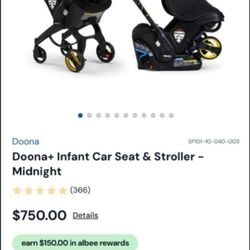 Midnight Original Doona $480 With New Acessories 