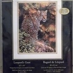 Dimensions Gold Collection 12" X 16" Leopard's Gaze Counted Cross Stitch Kit