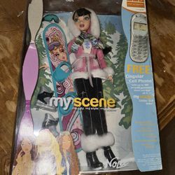 2003 Mattel Barbie My Scene Chillin Out Nolee Doll Snowboard Clothes Vintage New