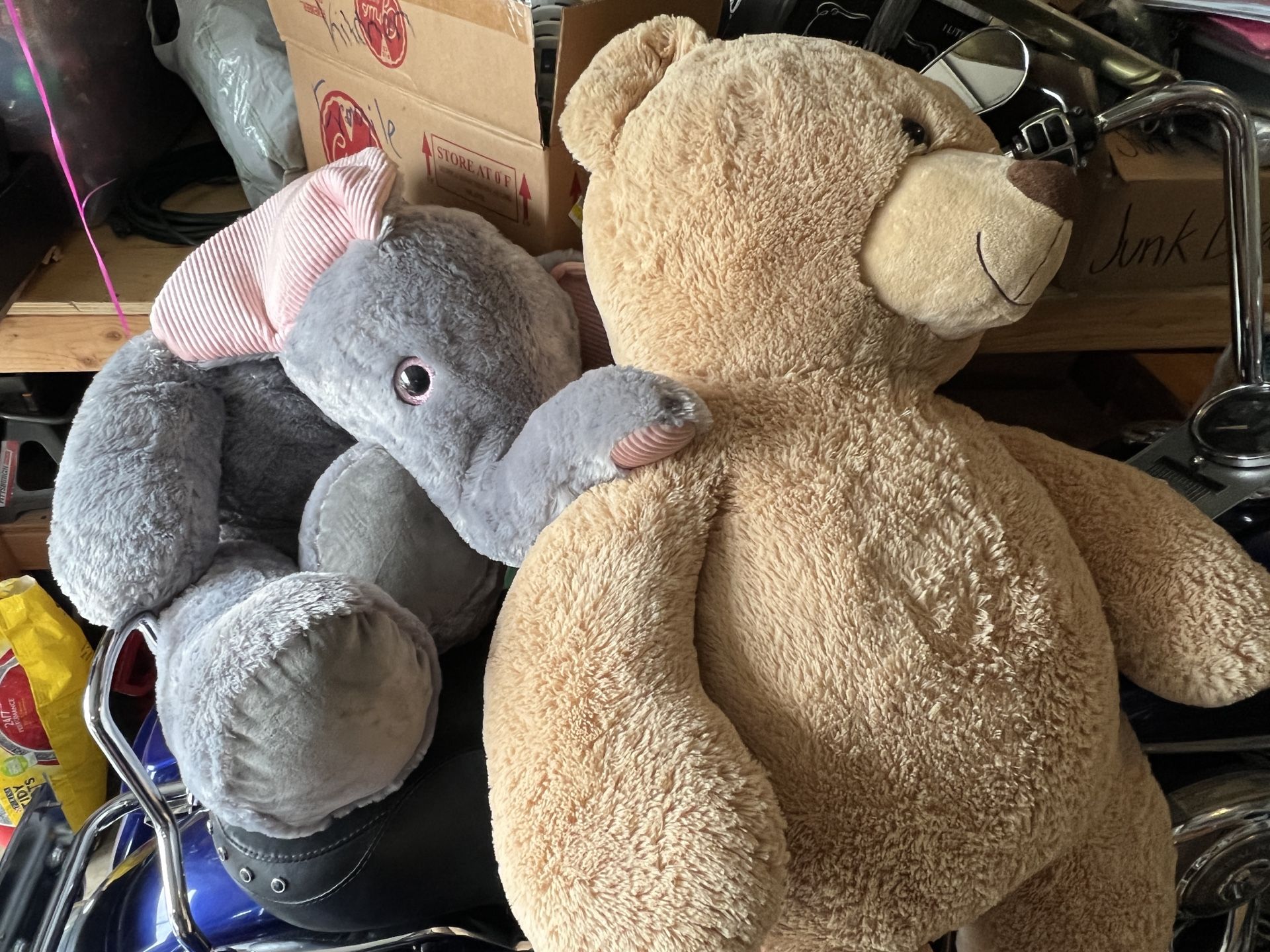 Giant Toy Stuffed Elephant And Bear