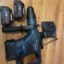 New Hammer Drill Bosch 18 Volt Battery’s And Charger 