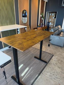 55” Electric Standing Desk with Wood Top Work desk home office desk
