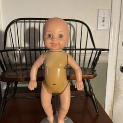 Used 2008 Cititoy 12 inch Blue Eyed Baby LITTLE DREAMS swimmming Doll