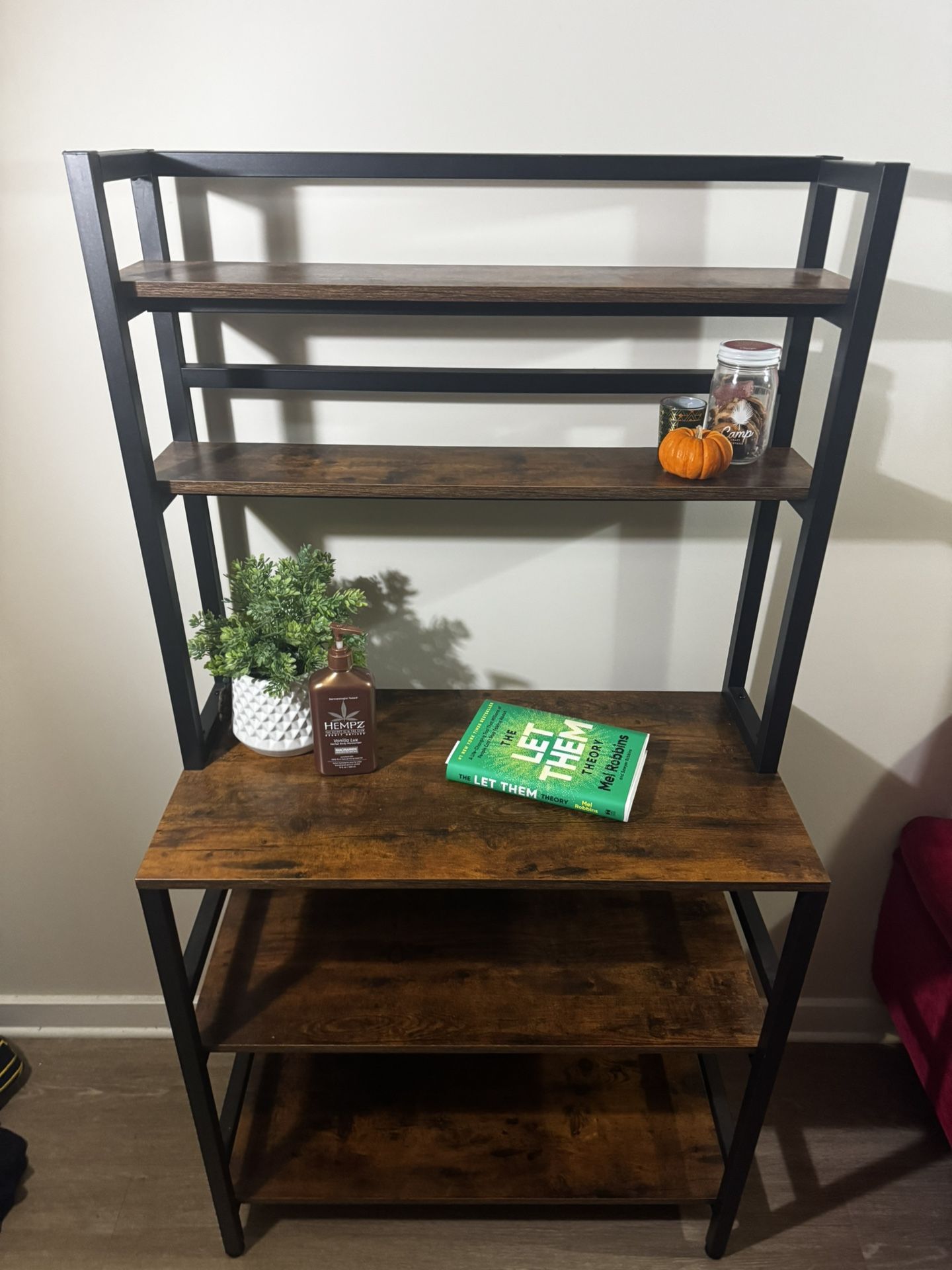 Industrial Wood & Metal Shelf