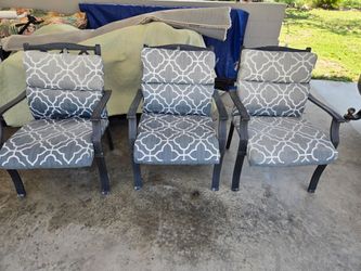 Hampton Bay Patio Chairs - Set of 3