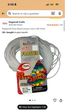 2 pack Pony Bead Lacing
