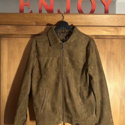 Men’s Leather Jacket M-RG - Brown Suede Genuine Leather