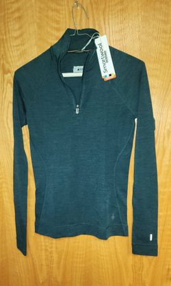 Smartwool Women's Extra Small - Merino Wool Base Layer Top - Twilight Blue Heather 