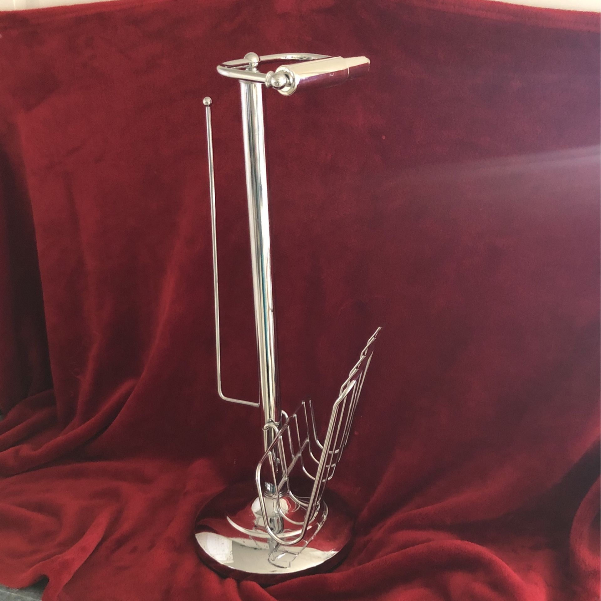 Chrome Magazine , Toilet Paper Holder And Rack