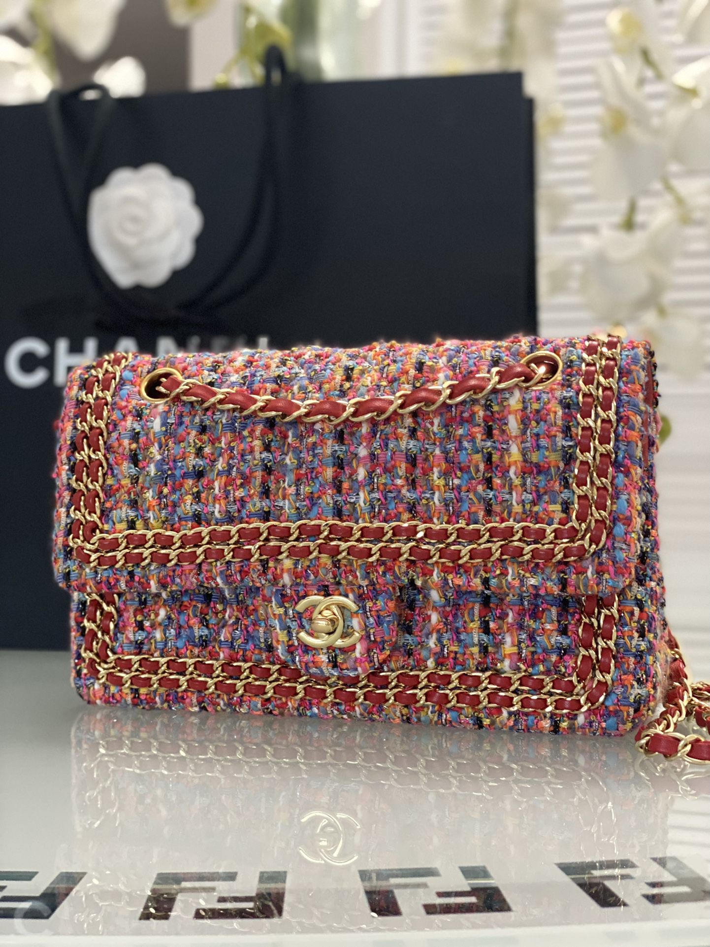 Chanel Tweed Luxury Bag