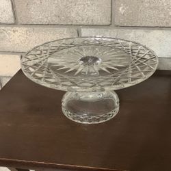 Waterford Crystal ALANA Footed Cake Stand 9 7/8" D Ireland