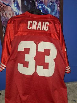 Craig #33 Red Football Jersey