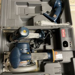 Ryobi 3 Piece Set | Saw -Drill- Flashlight-Case+ Batteries