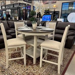 Small Apartment Perfect 4 Chair Dining Table - MANY STYLES - Same Day Delivery - No Credit Needed - 0 Money Down