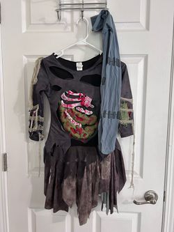 Scary Halloween Zombies Costume, Living Dead Monster Child Girl Costume