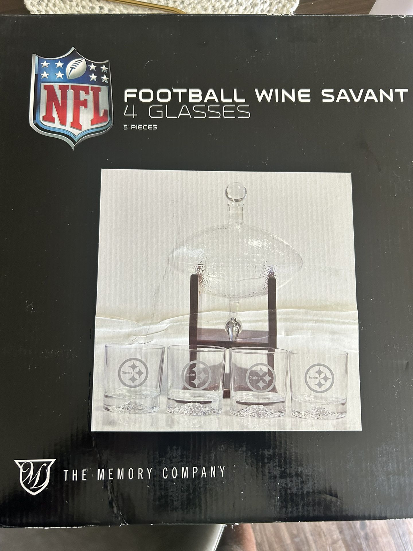 Steelers Savant & Wine Glasses 