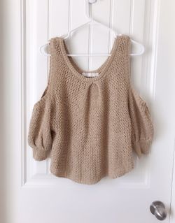 Women’s Off Shoulder Ripped Hole Pullover Sweater