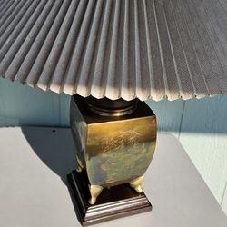 VINTAGE CHINESE BRASS TABLE LAMP