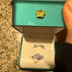 Opal Silver 925 Ring Set Size 7
