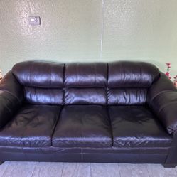 Leather Sofa + Loveseat