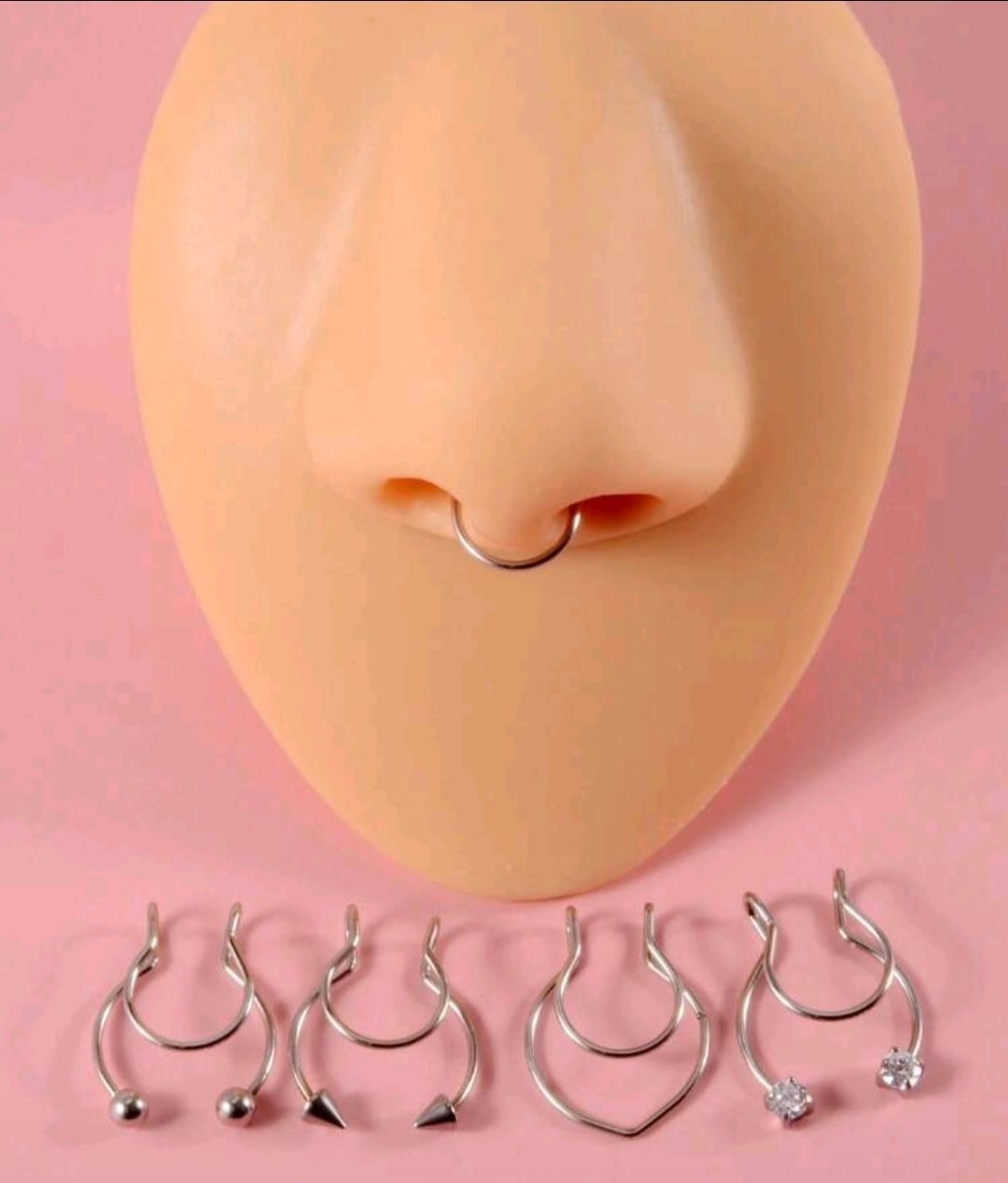 Fake nose piercings