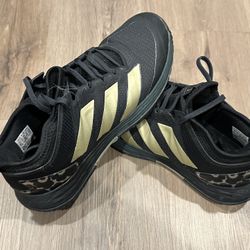 Marimekko Adidas Adizero Ubersonic Black Gold Metallic Womens 8.5 Sneakers