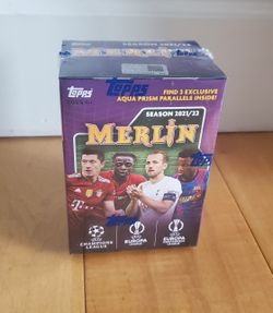 2021-22 UEFA Topps Merlin Soccer Blaster Box