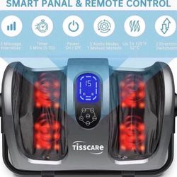TISSCARE Shiatsu Foot Massager with Deep Kneading Heat Therapy