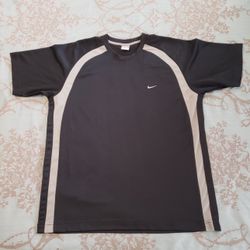 Nike Short Sleeve Black Gray Workout Shirt Men’s Size XXL