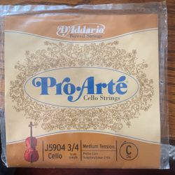 D Addario pro Arte 3/4 Cello c String New
