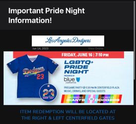 Dodgers Pride Night Jersey XL