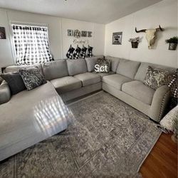 Dellara Chalk LAF RAF Sectional Brand New Ashley Couch 