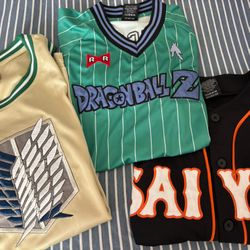 Box lunch jerseys, Star Wars, Anime, Dragonball Z, One Piece 