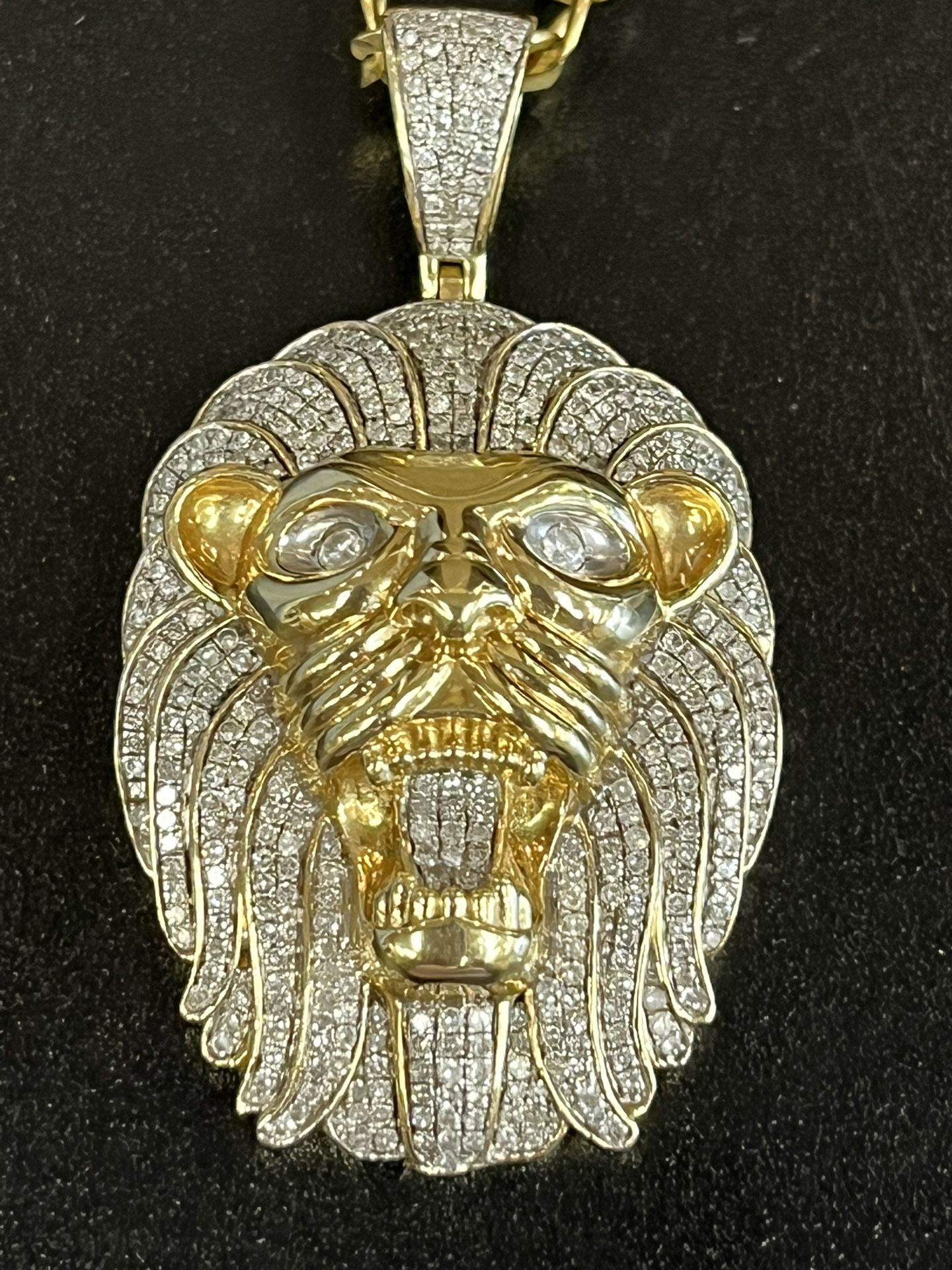 10k Diamonds Lion King Pendant 12g 14k Necklace