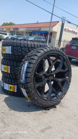 22” Chevy Silverado GMC Sierra Replica Wheels & Tires Off-Road Tahoe Yukon Escalade Suburban Rines Y